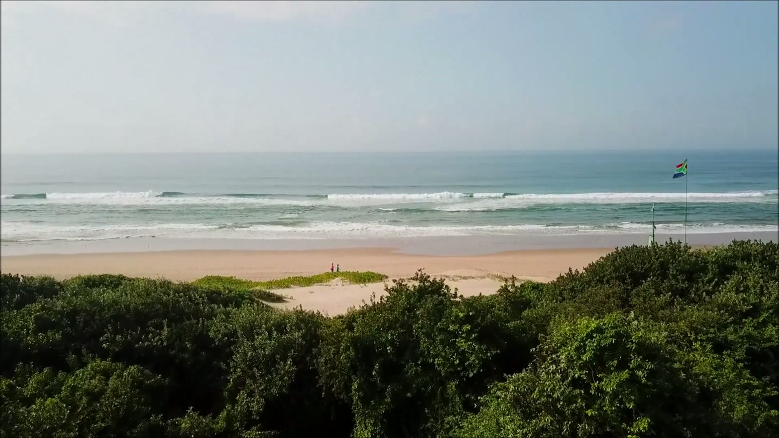 Amanzimtoti beach over the dunes